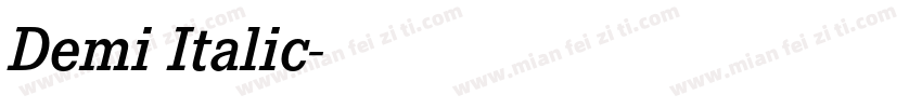 Demi Italic字体转换